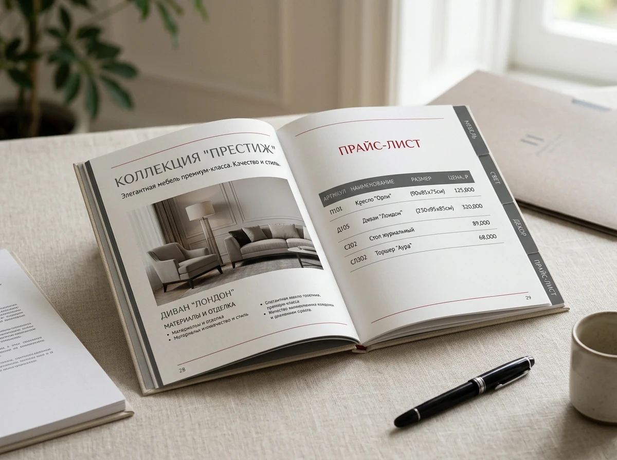 Дизайн каталога и прайс-листа