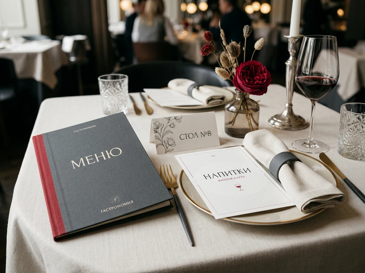 Дизайн меню