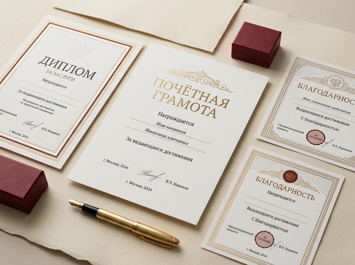 Дизайн сертификатов и грамот