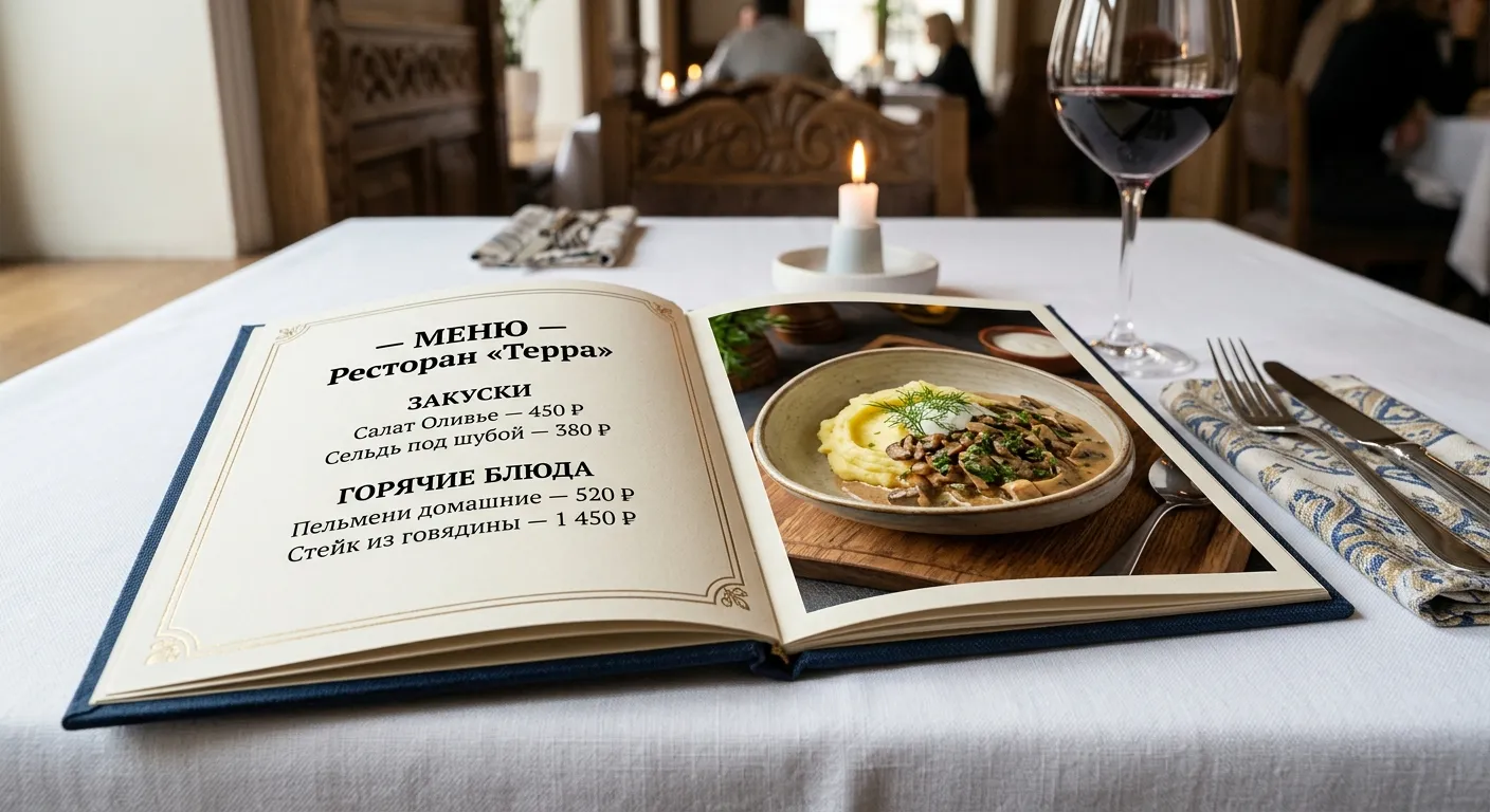Меню под ключ