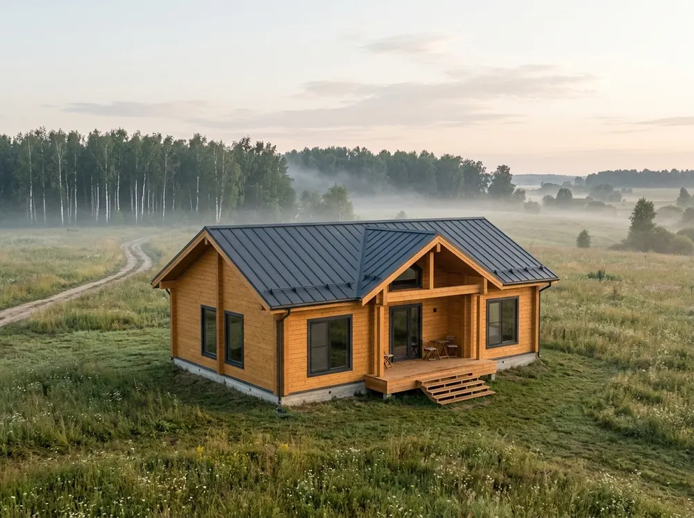 Дом «Рессета», клеёный брус, 96 м²